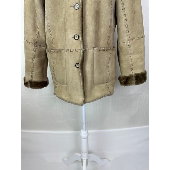 Design by Isabella Bird Women's Custom Made Sheep Skin Jacket Coat Size Medium - Picture 7 of 12